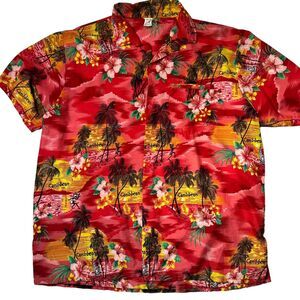 Rina Shirt Mens Short Sleeve Caribbean Hawaiian Bahamas Vacation